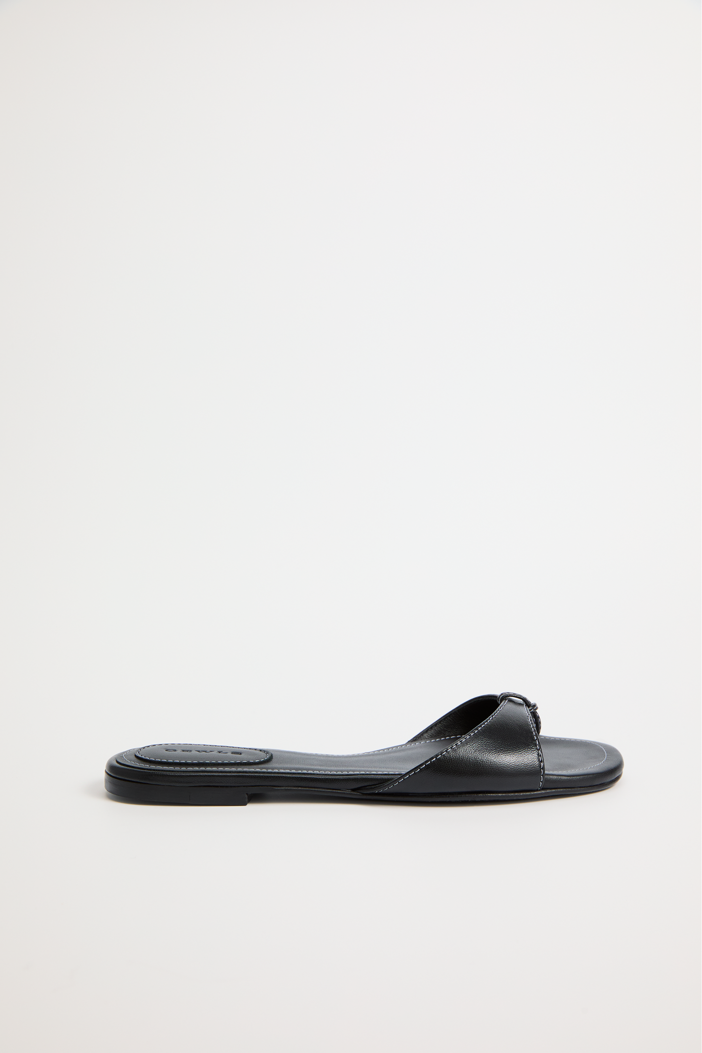 The Chiara Sandal | Nero Nappa