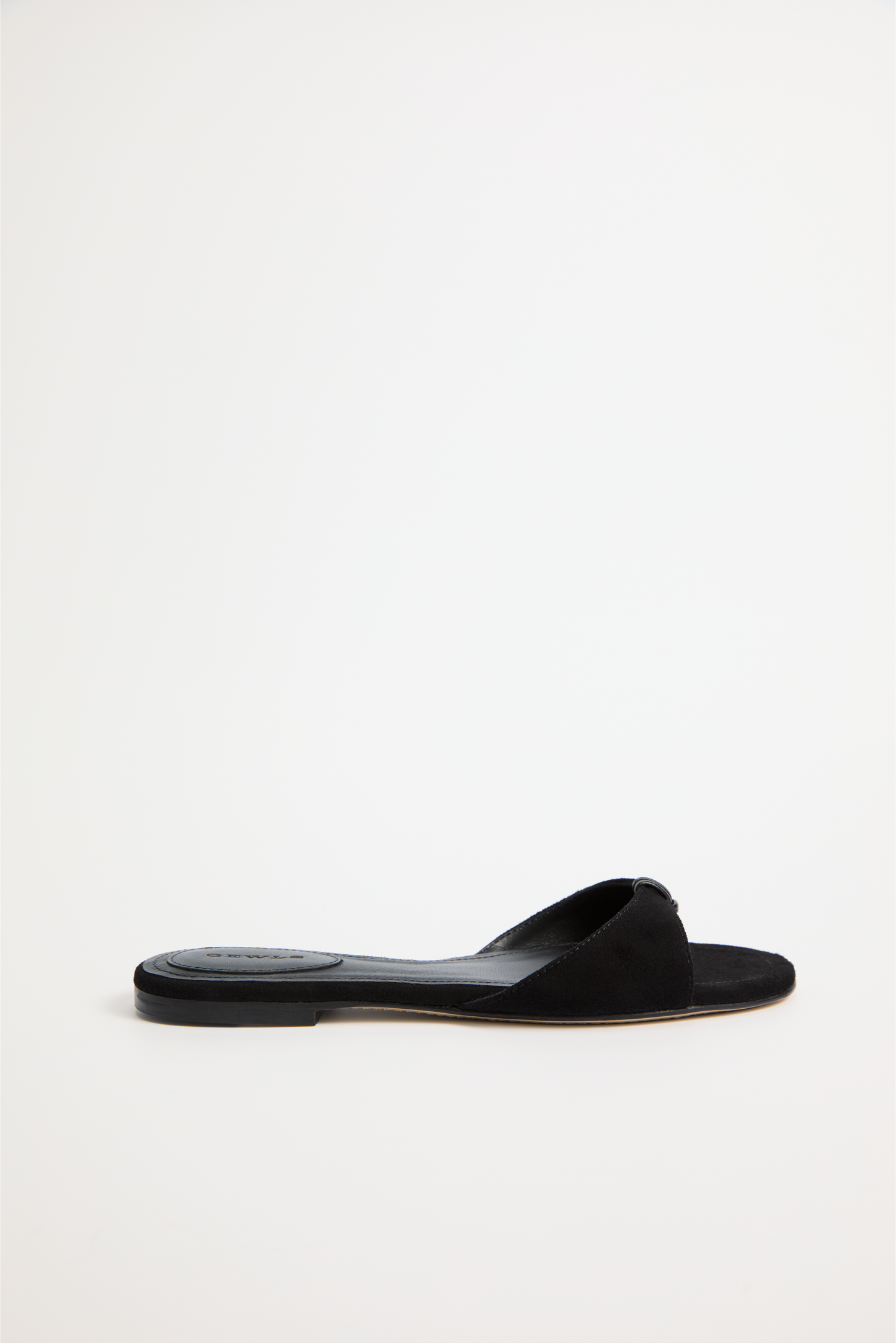 The Chiara Sandal | Nero Suede