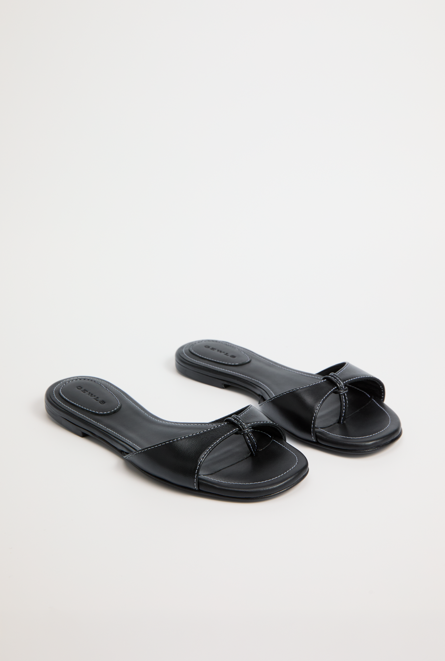 The Chiara Sandal | Nero Nappa
