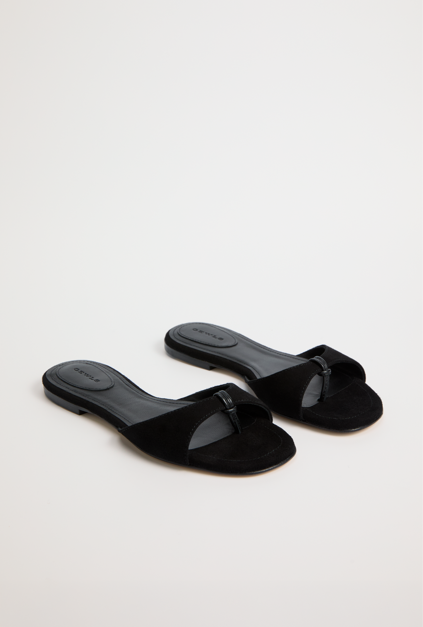 The Chiara Sandal | Nero Suede