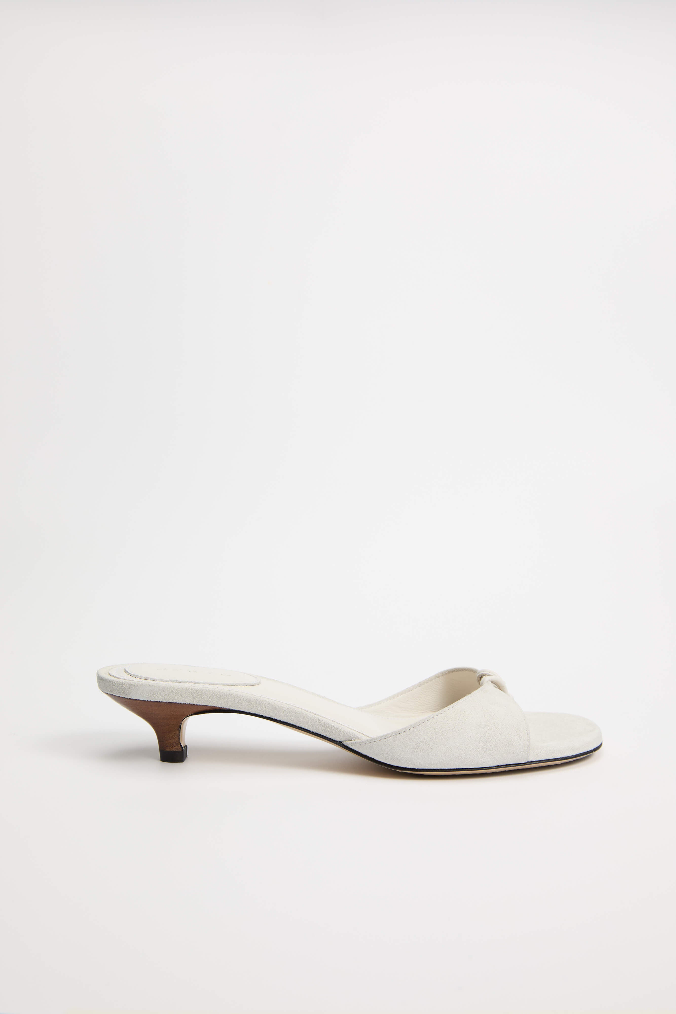 GEWLS Chiara 30mm Avorio Suede Kitten Heel