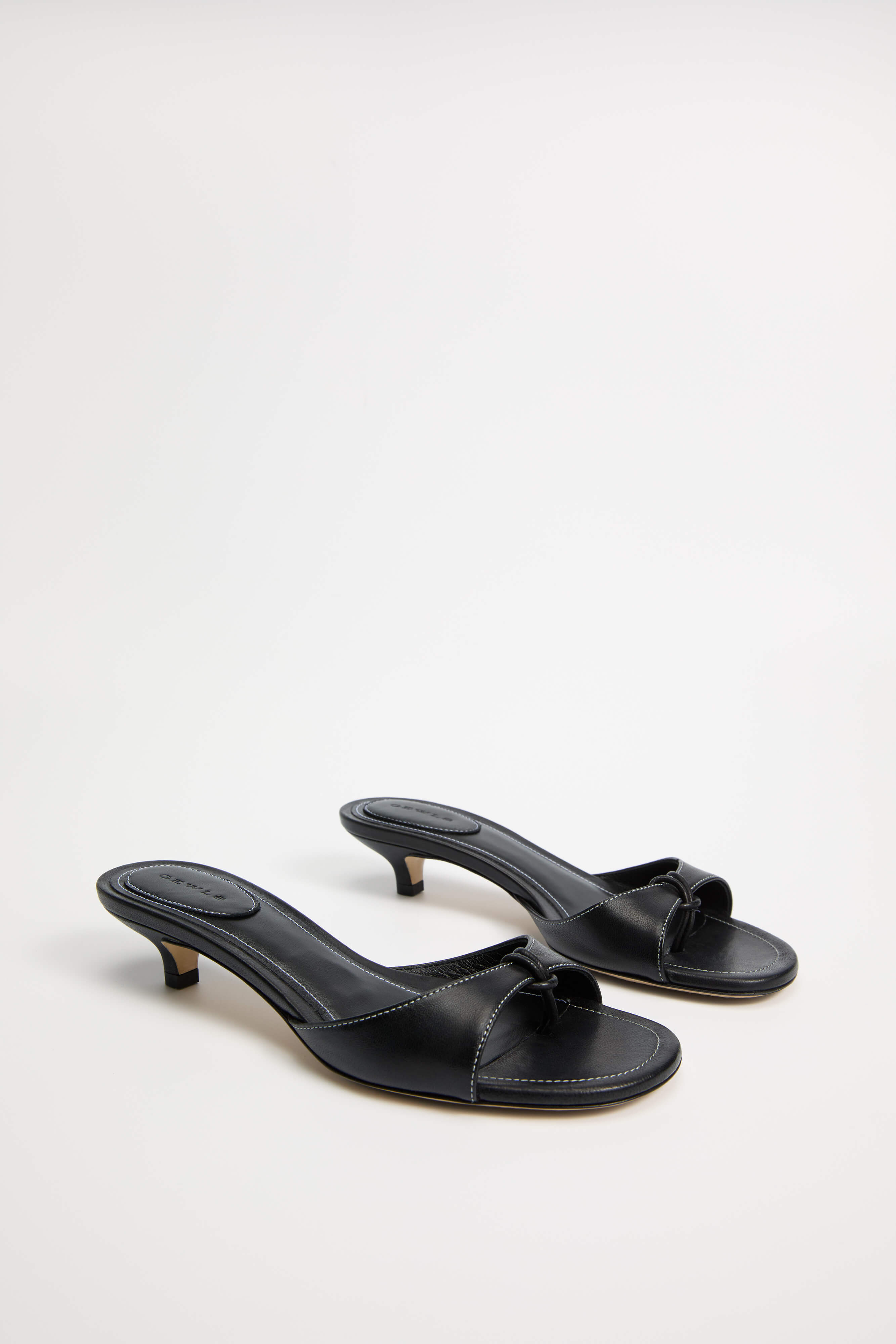 GEWLS Chiara 30mm Nero Nappa Kitten Heel