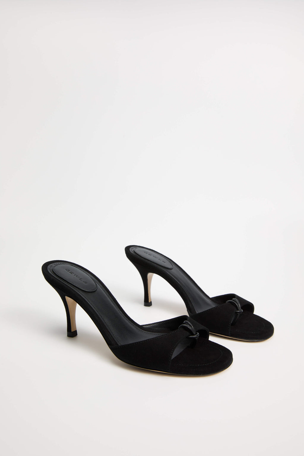 GEWLS Chiara 70mm Nero Suede stiletto Classic Heel