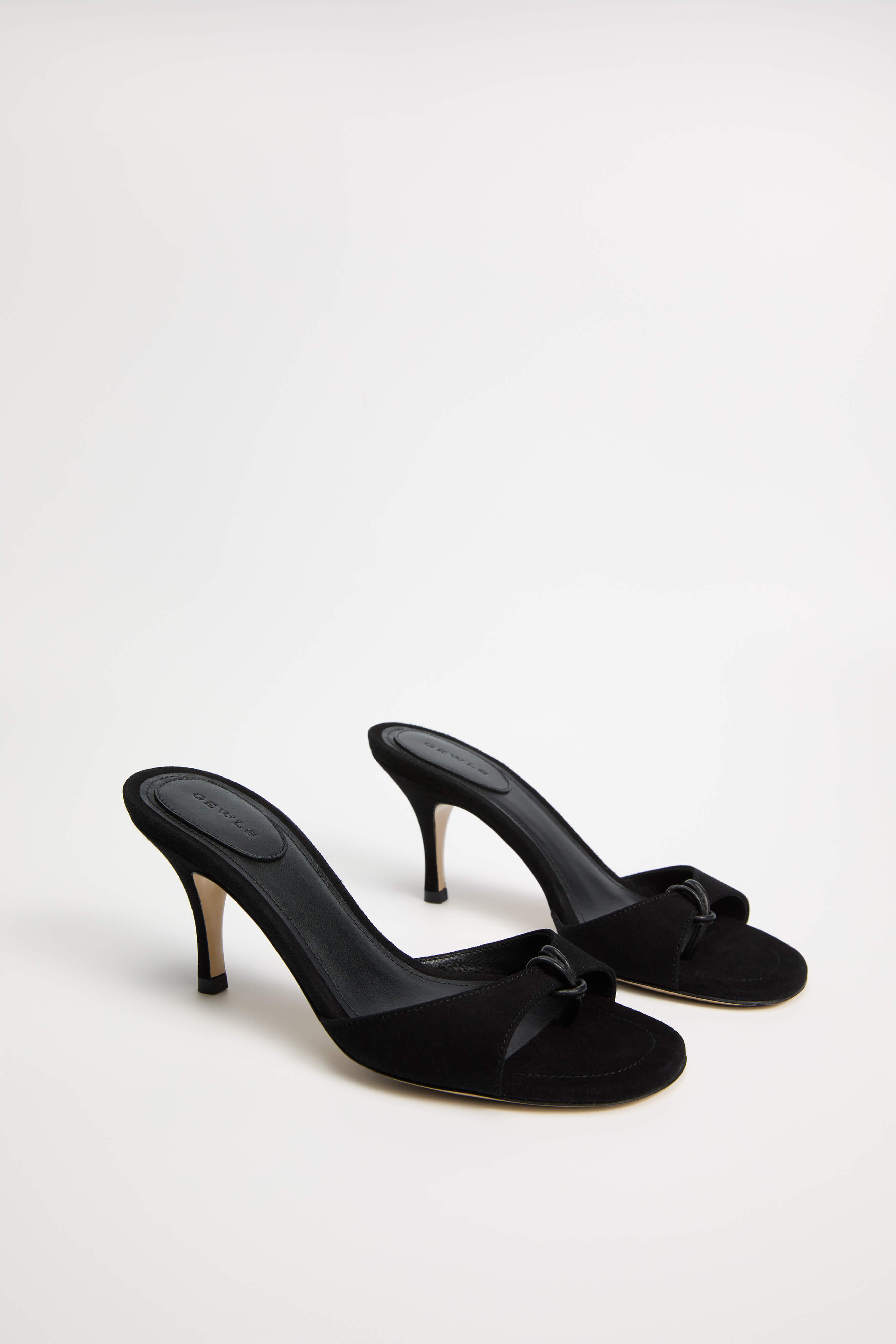 GEWLS Chiara 70mm Nero Suede stiletto Classic Heel