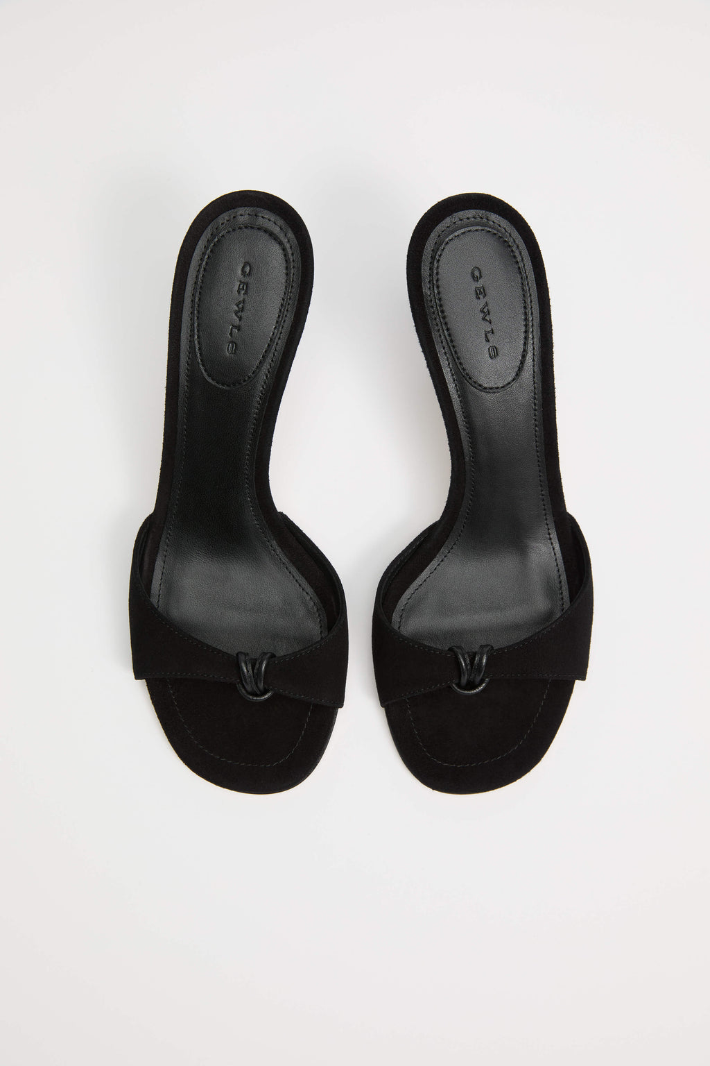 GEWLS Chiara 70mm Nero Suede stiletto Classic Heel