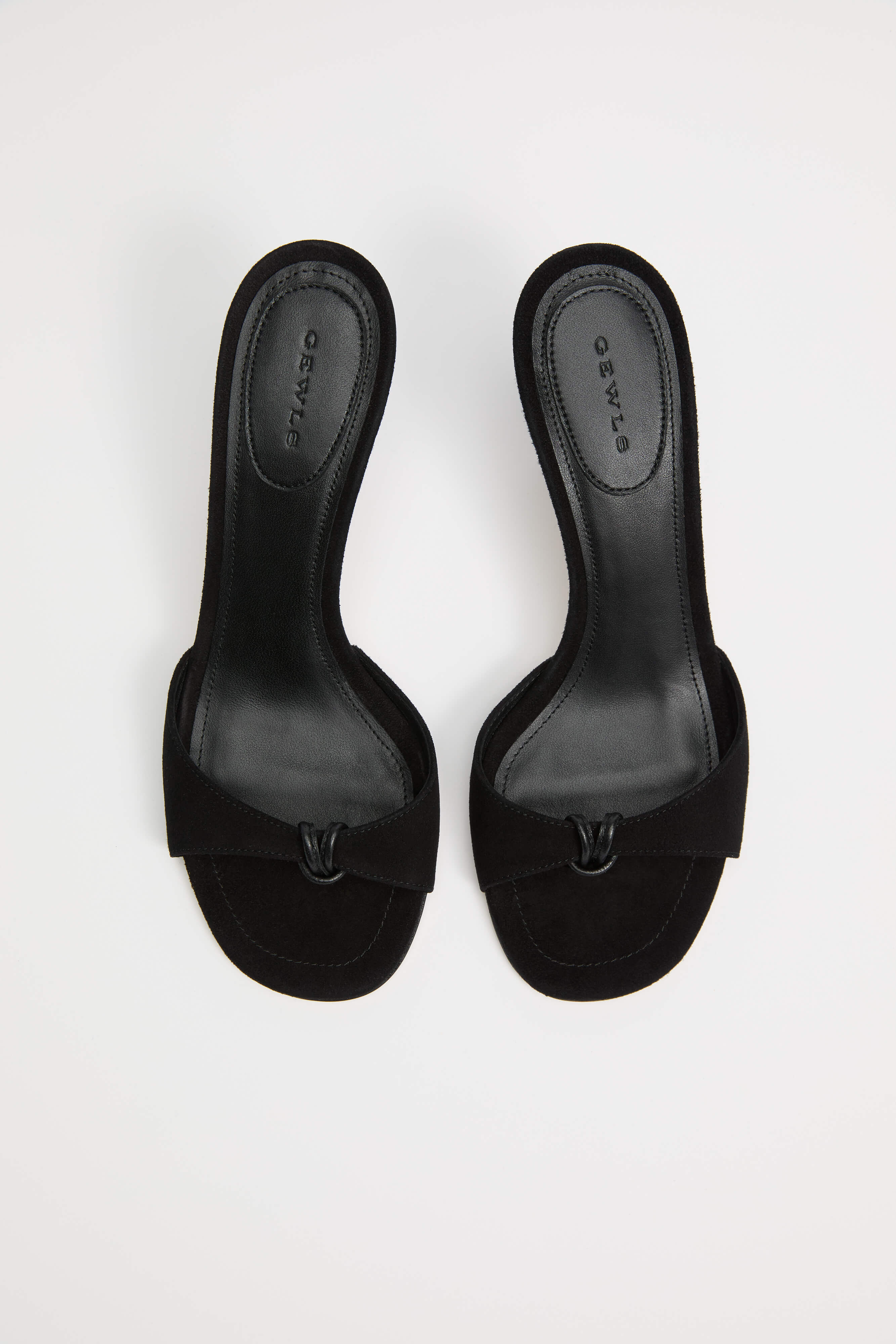GEWLS Chiara 70mm Nero Suede stiletto Classic Heel