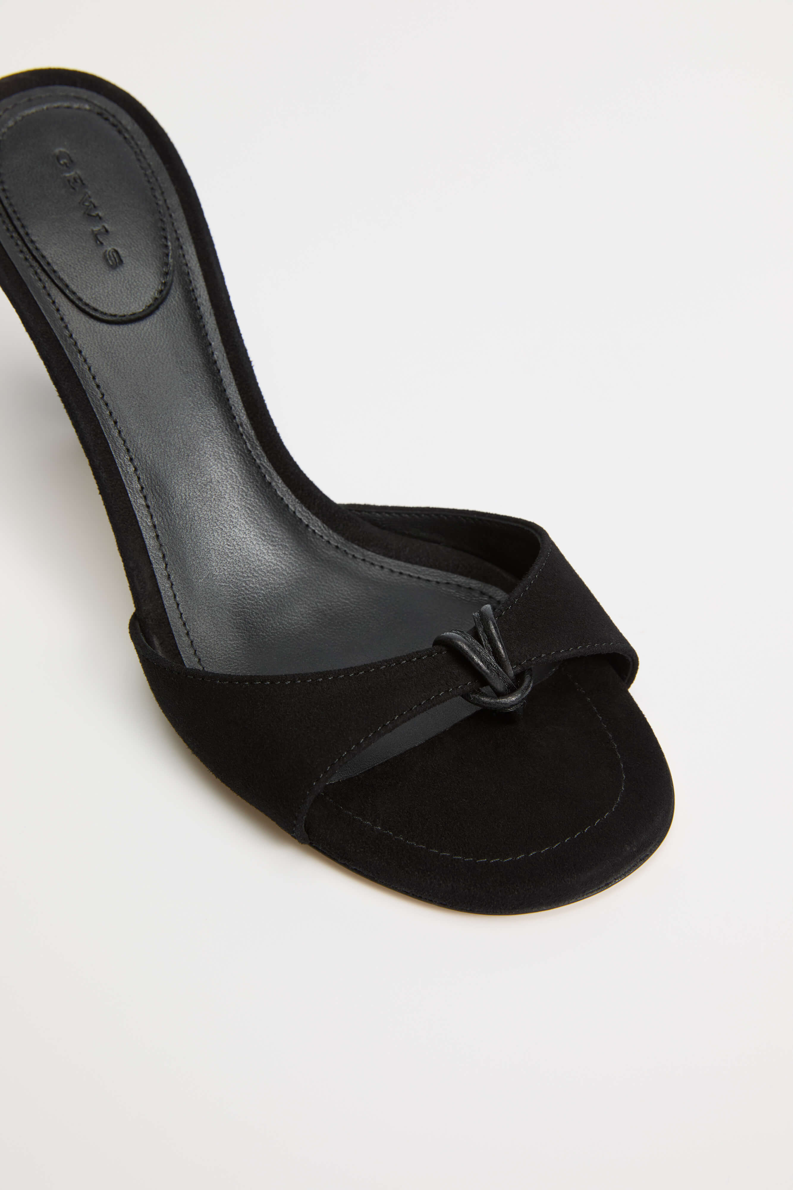 GEWLS Chiara 70mm Nero Suede stiletto Classic Heel