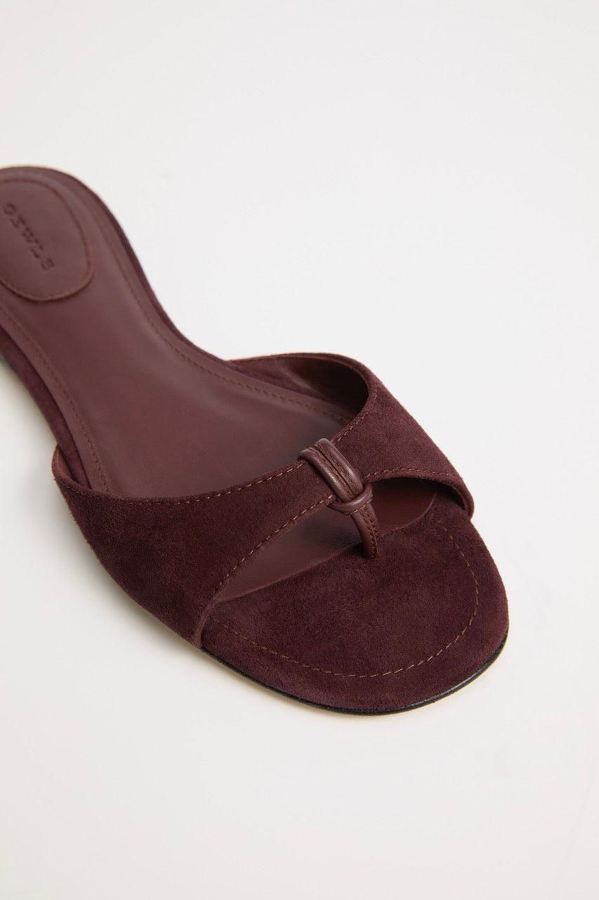 GEWLS Chiara Flat 05mm Chiodino Suede sandal