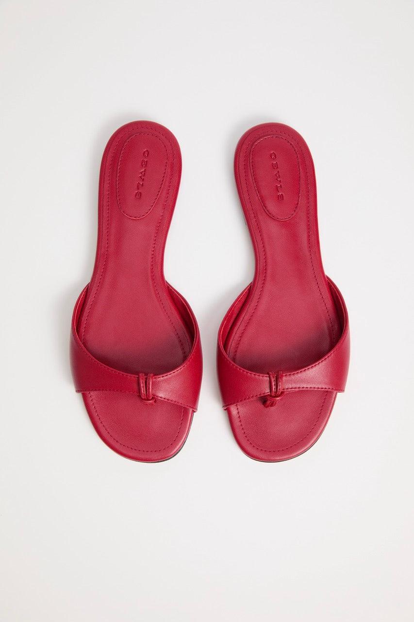 GEWLS Chiara Flat 05mm Marsala Nappa sandal