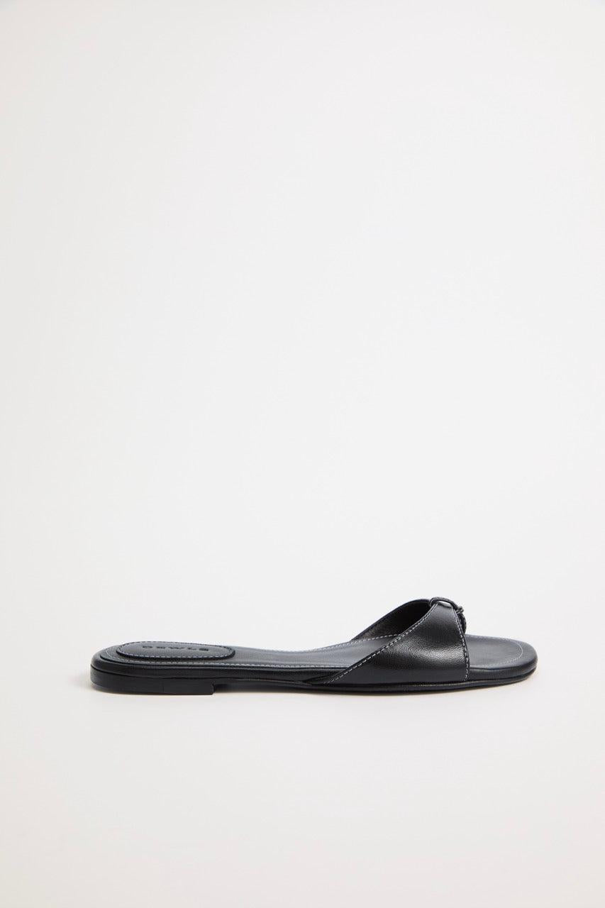 GEWLS Chiara Flat 05mm Nero Nappa sandal